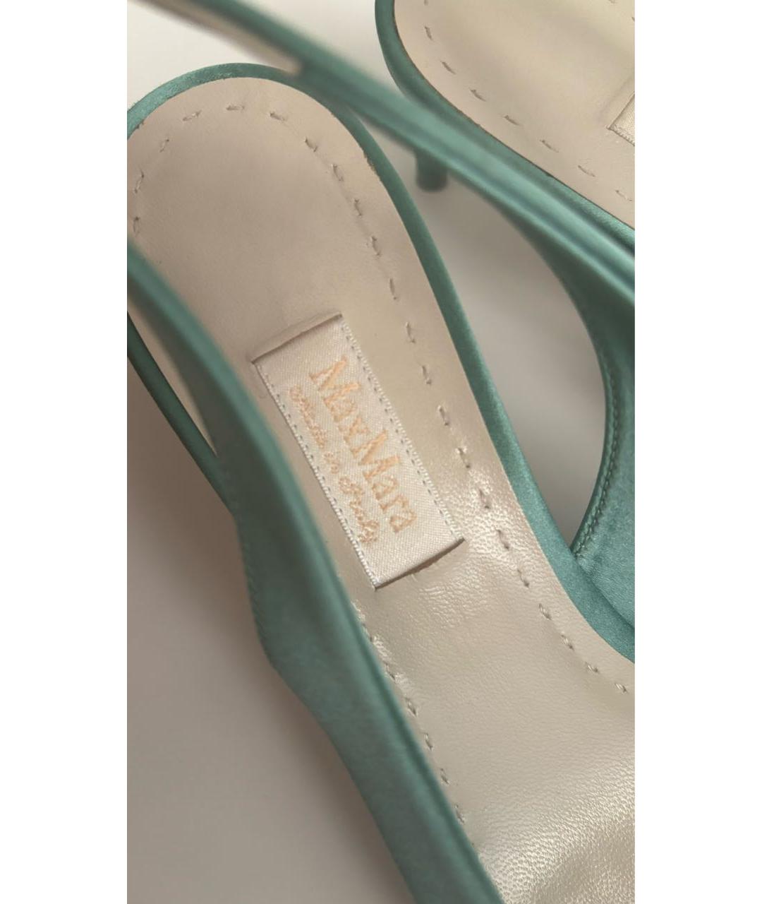 MAX MARA Бирюзовые текстильные туфли, фото 5