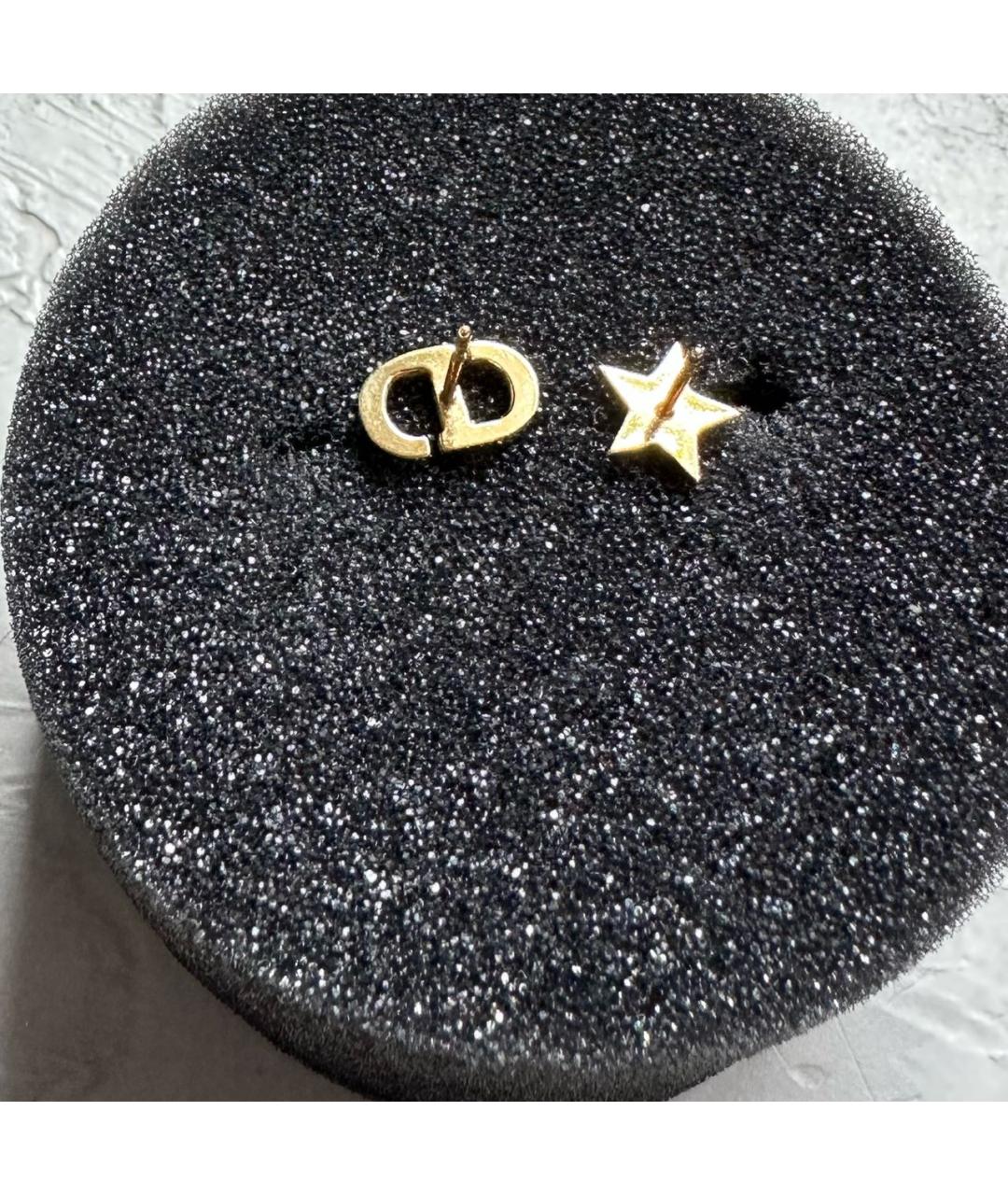 CHRISTIAN DIOR Золотые латунные серьги, фото 4