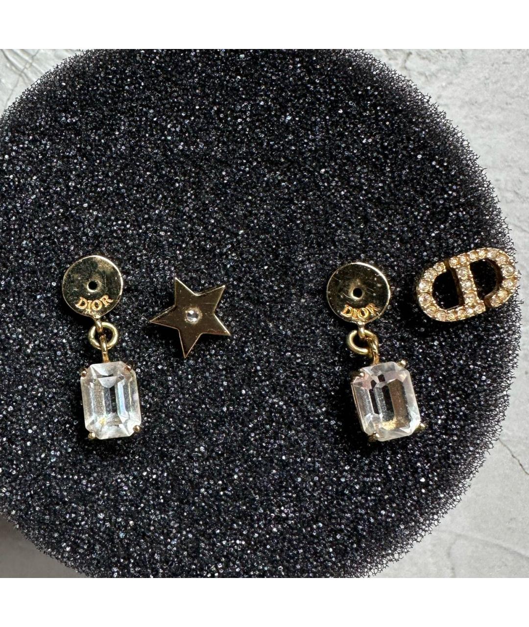 CHRISTIAN DIOR Золотые латунные серьги, фото 2
