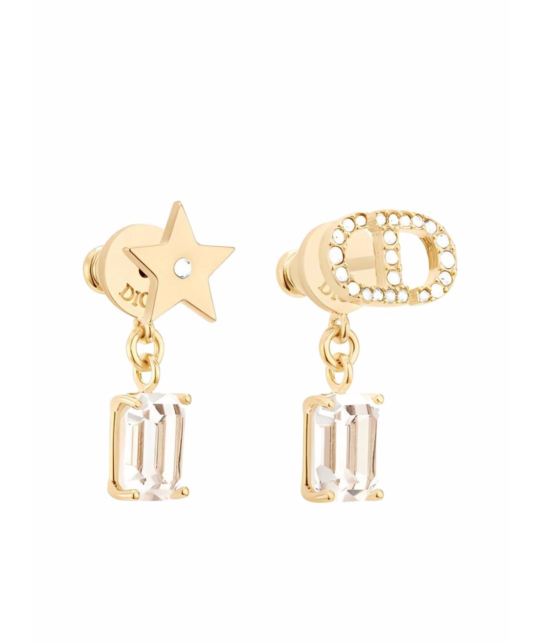 CHRISTIAN DIOR Золотые латунные серьги, фото 1