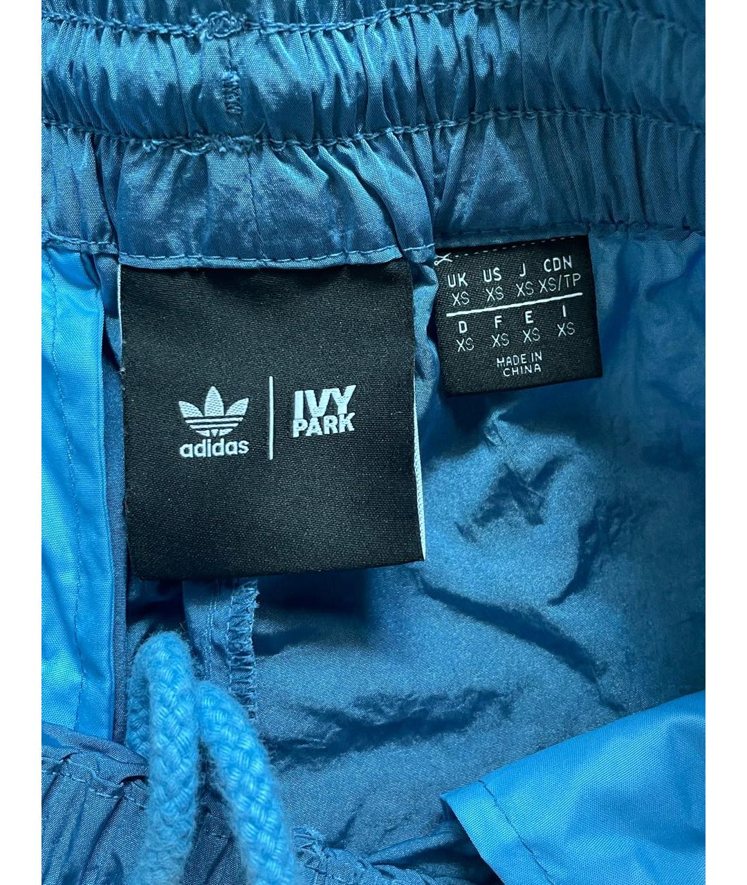 ADIDAS Голубые полиэстеровые спортивные брюки и шорты, фото 6