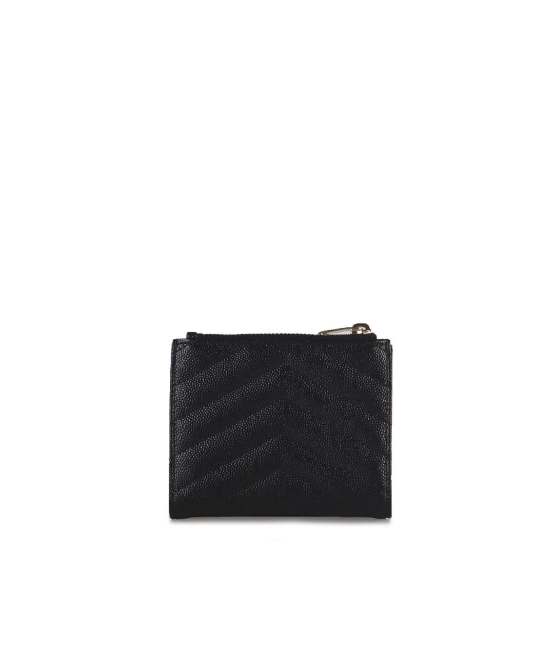 SAINT LAURENT Черный кожаный кошелек, фото 2