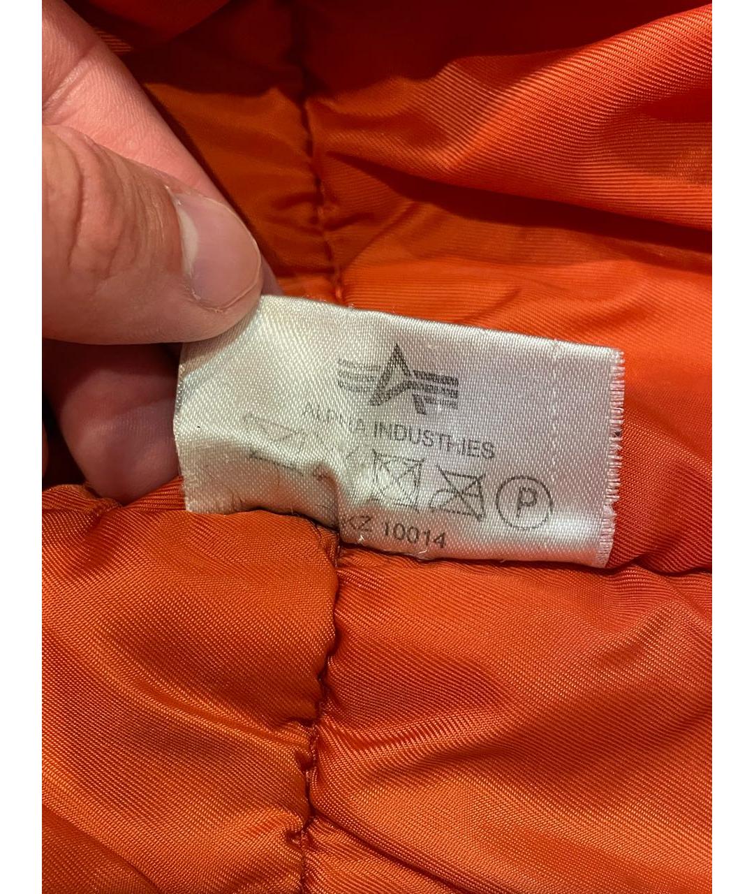 ALPHA INDUSTRIES Оранжевая синтетическая куртка, фото 7