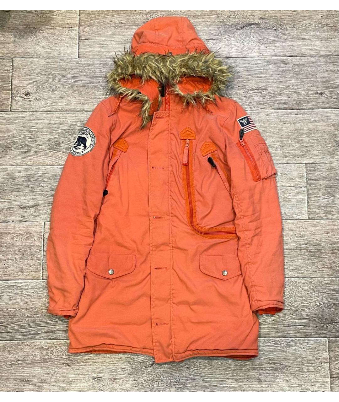 ALPHA INDUSTRIES Оранжевая синтетическая куртка, фото 9