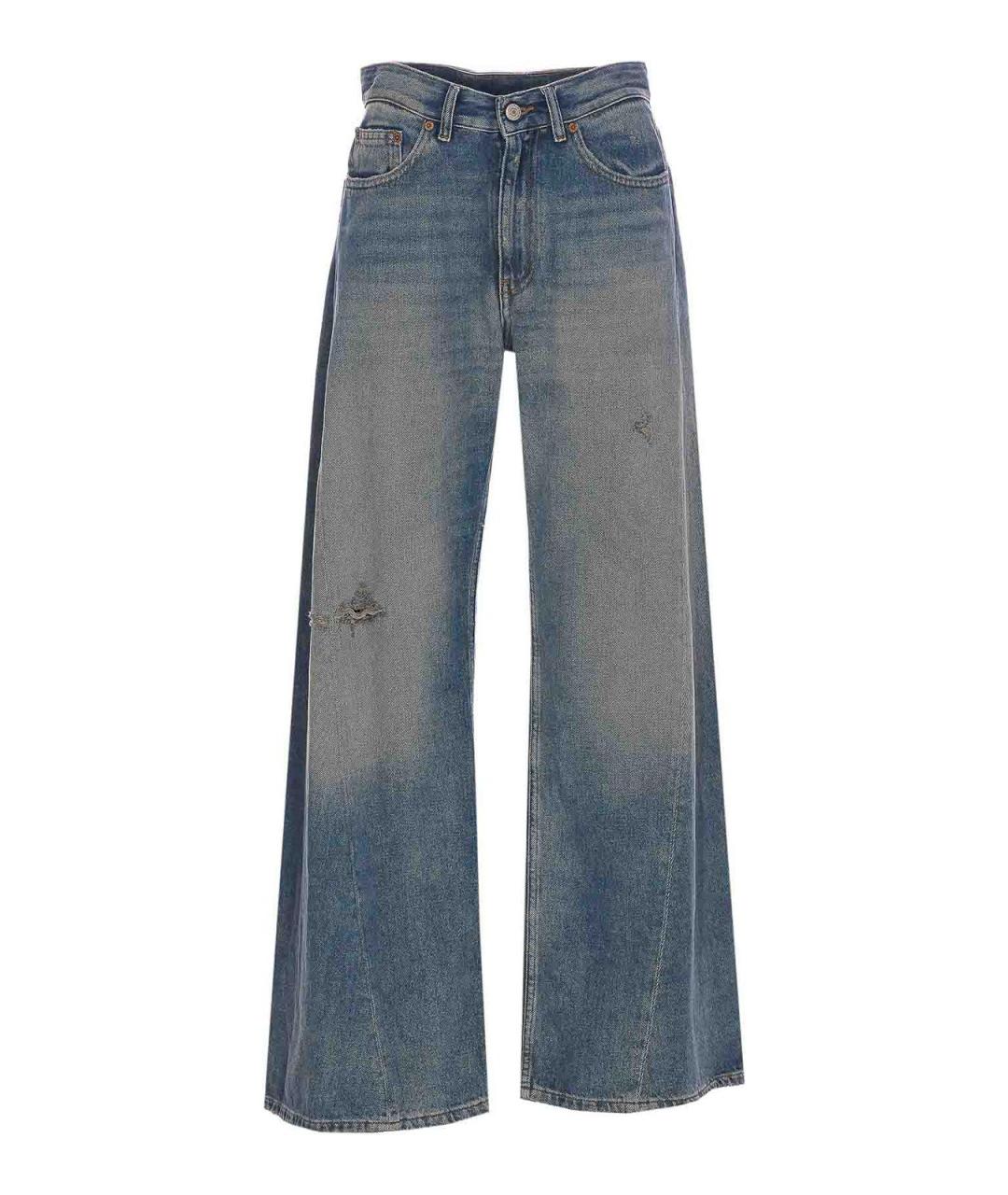 MM6 MAISON MARGIELA Синие хлопковые джинсы клеш, фото 1