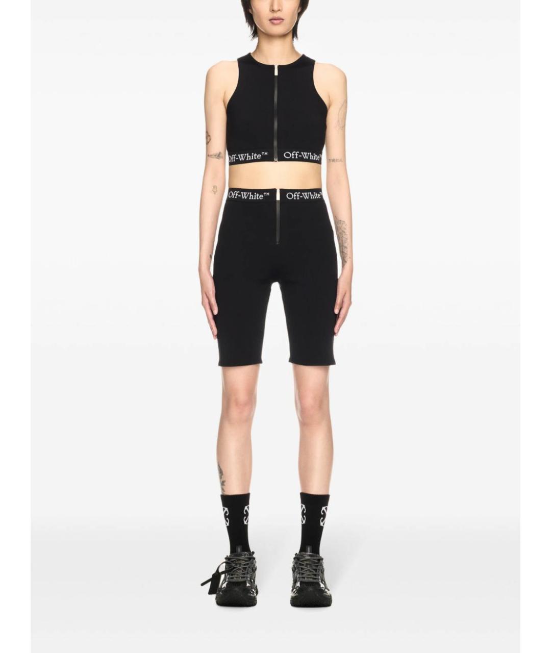 OFF-WHITE Черная полиамидовая майка, фото 2