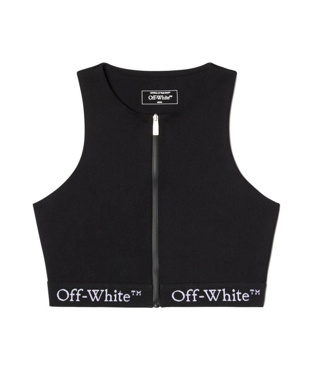 OFF-WHITE Черная полиамидовая майка, фото 1