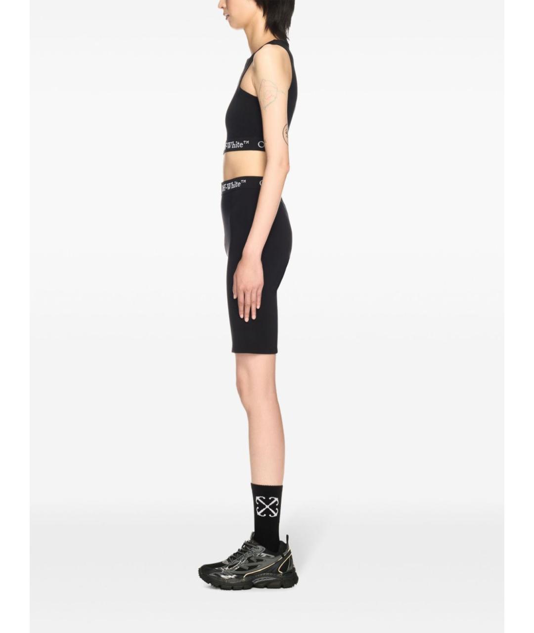 OFF-WHITE Черная полиамидовая майка, фото 4