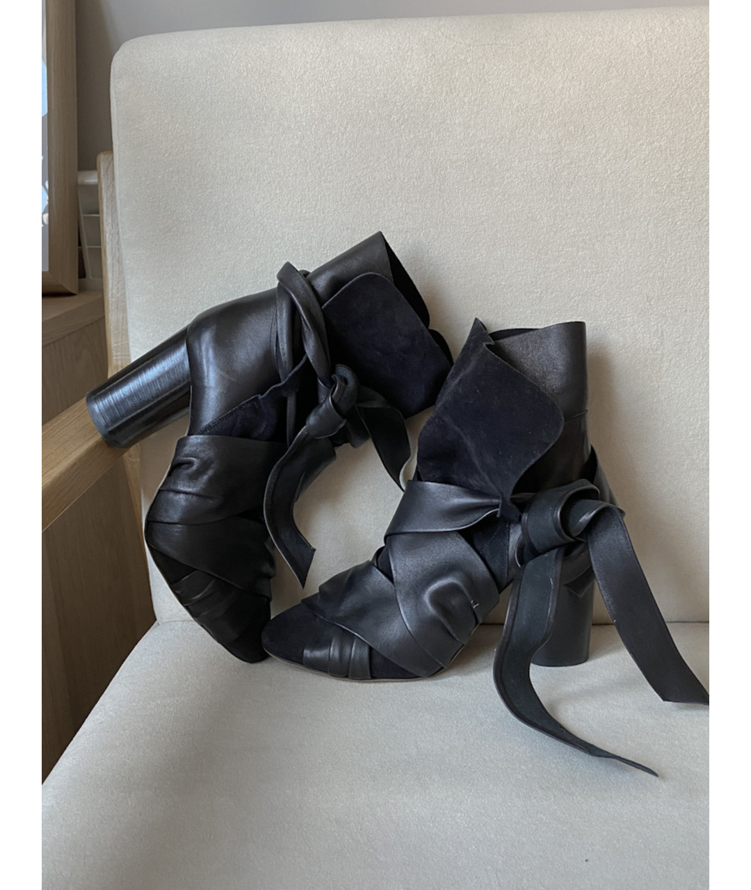 ISABEL MARANT Черные кожаные ботинки, фото 6