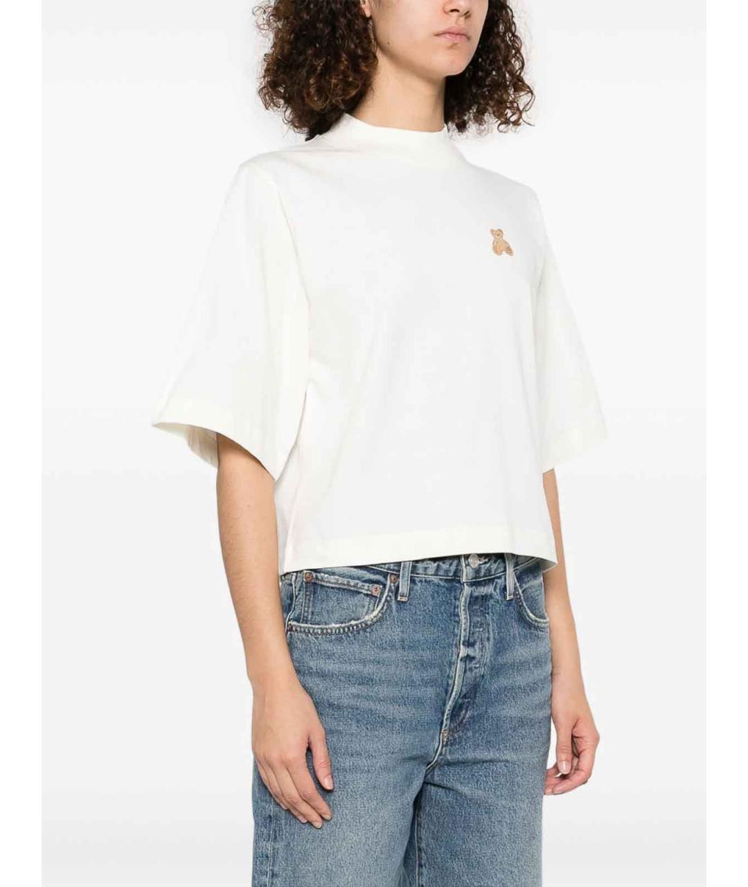 PALM ANGELS Белая полиэстеровая футболка, фото 4