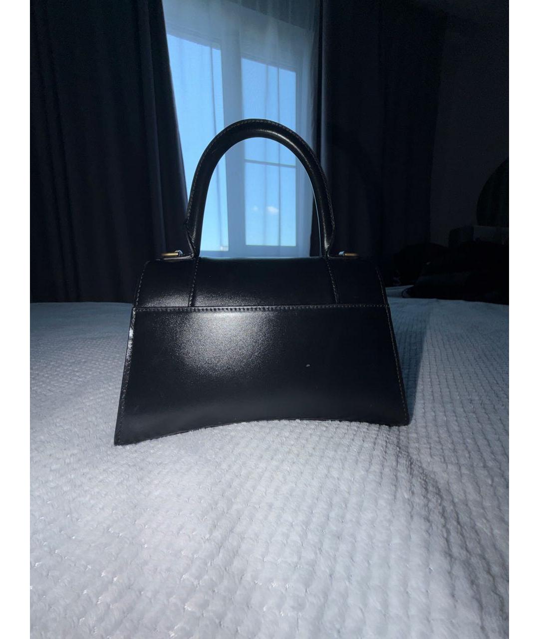 BALENCIAGA Черная кожаная сумка с короткими ручками, фото 3