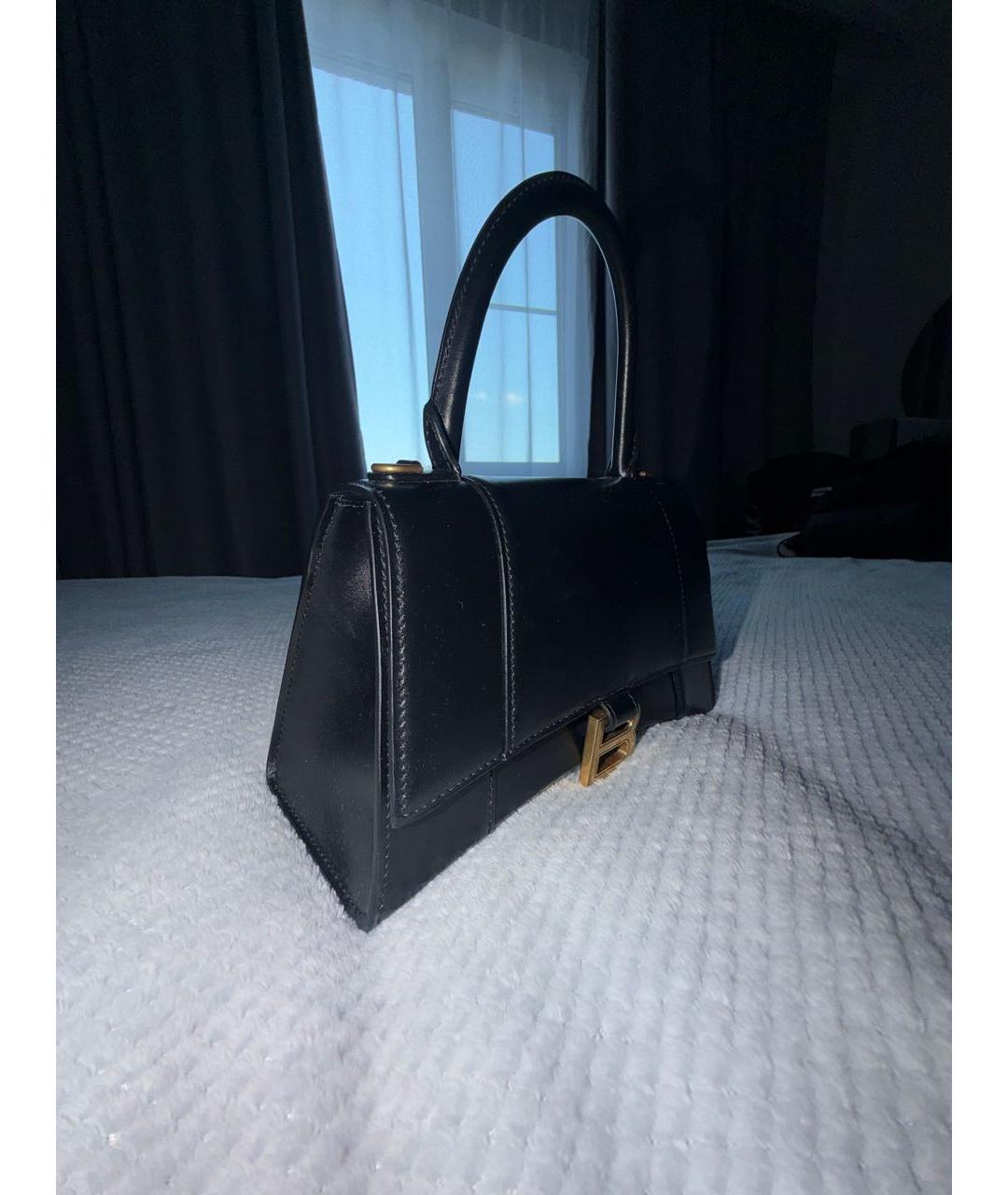 BALENCIAGA Черная кожаная сумка с короткими ручками, фото 2