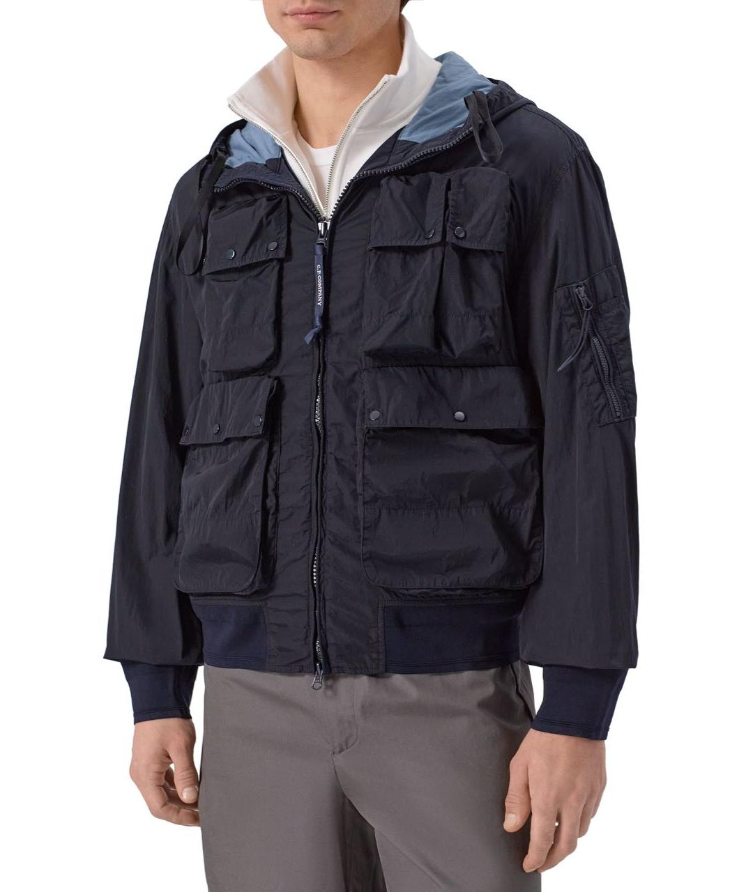 CP COMPANY Темно-синяя полиамидовая куртка, фото 2