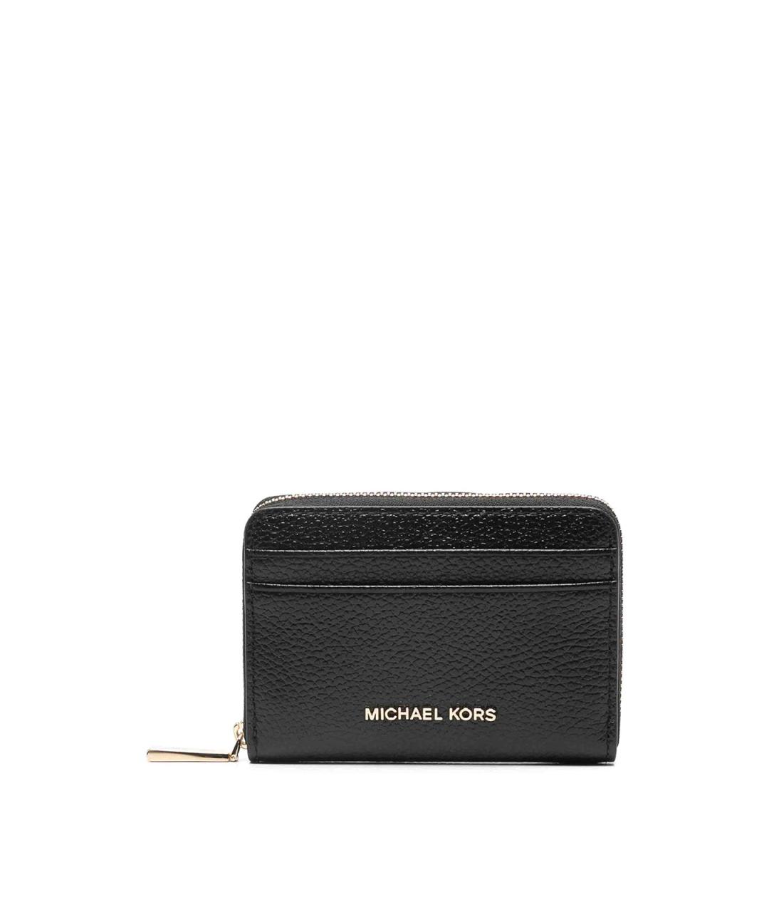 MICHAEL KORS Черный кожаный кошелек, фото 1