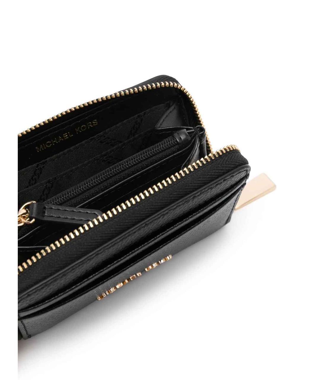 MICHAEL KORS Черный кожаный кошелек, фото 3
