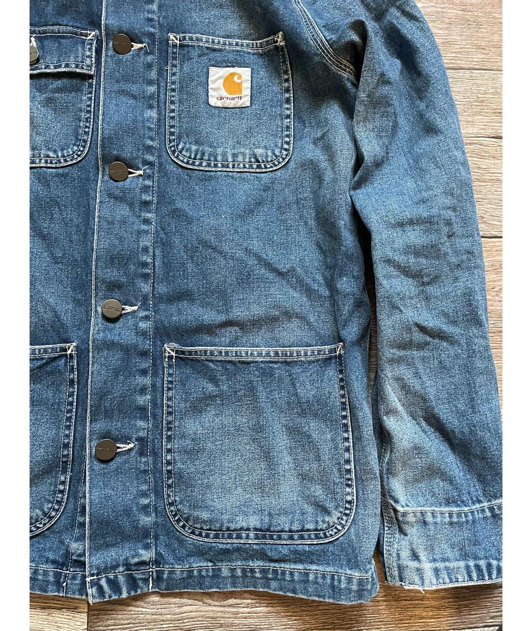 CARHARTT WIP Синяя хлопковая куртка, фото 7