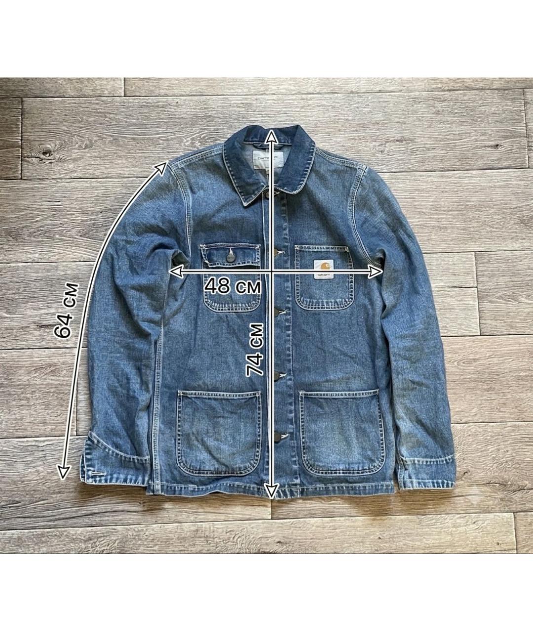 CARHARTT WIP Синяя хлопковая куртка, фото 2