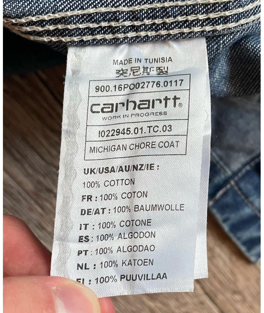 CARHARTT WIP Синяя хлопковая куртка, фото 6