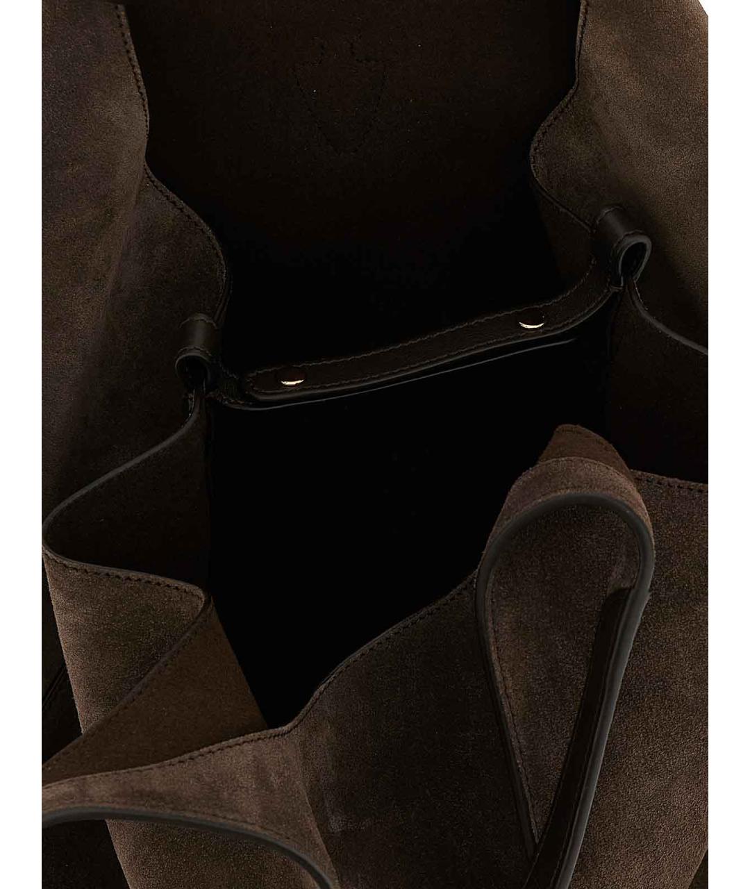TOD'S Коричневая замшевая сумка тоут, фото 4