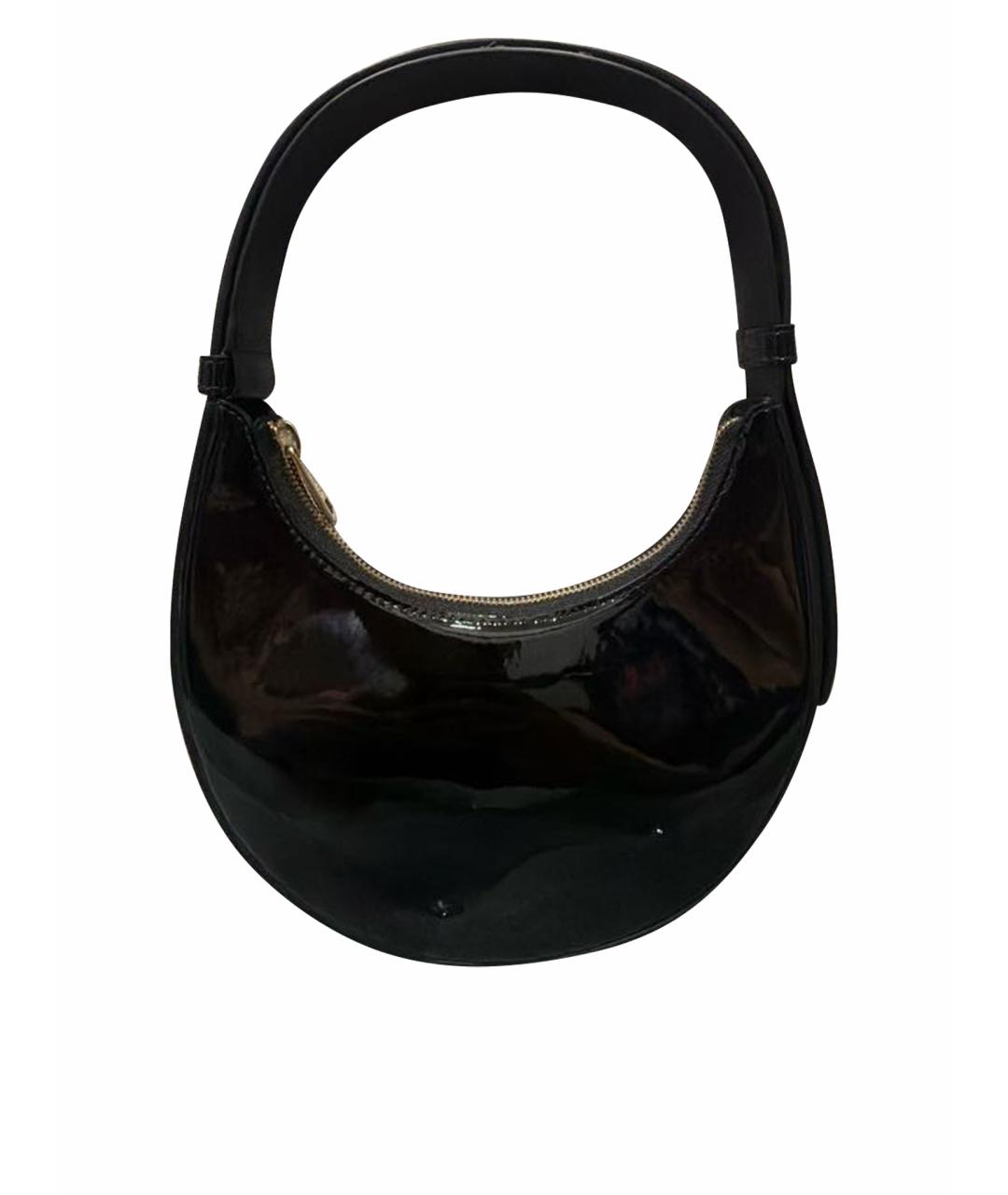 FURLA Черная сумка с короткими ручками из лакированной кожи, фото 1