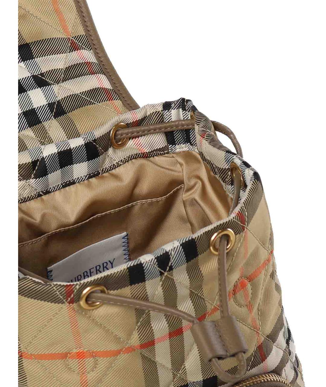 BURBERRY Бежевый нейлоновый рюкзак, фото 3