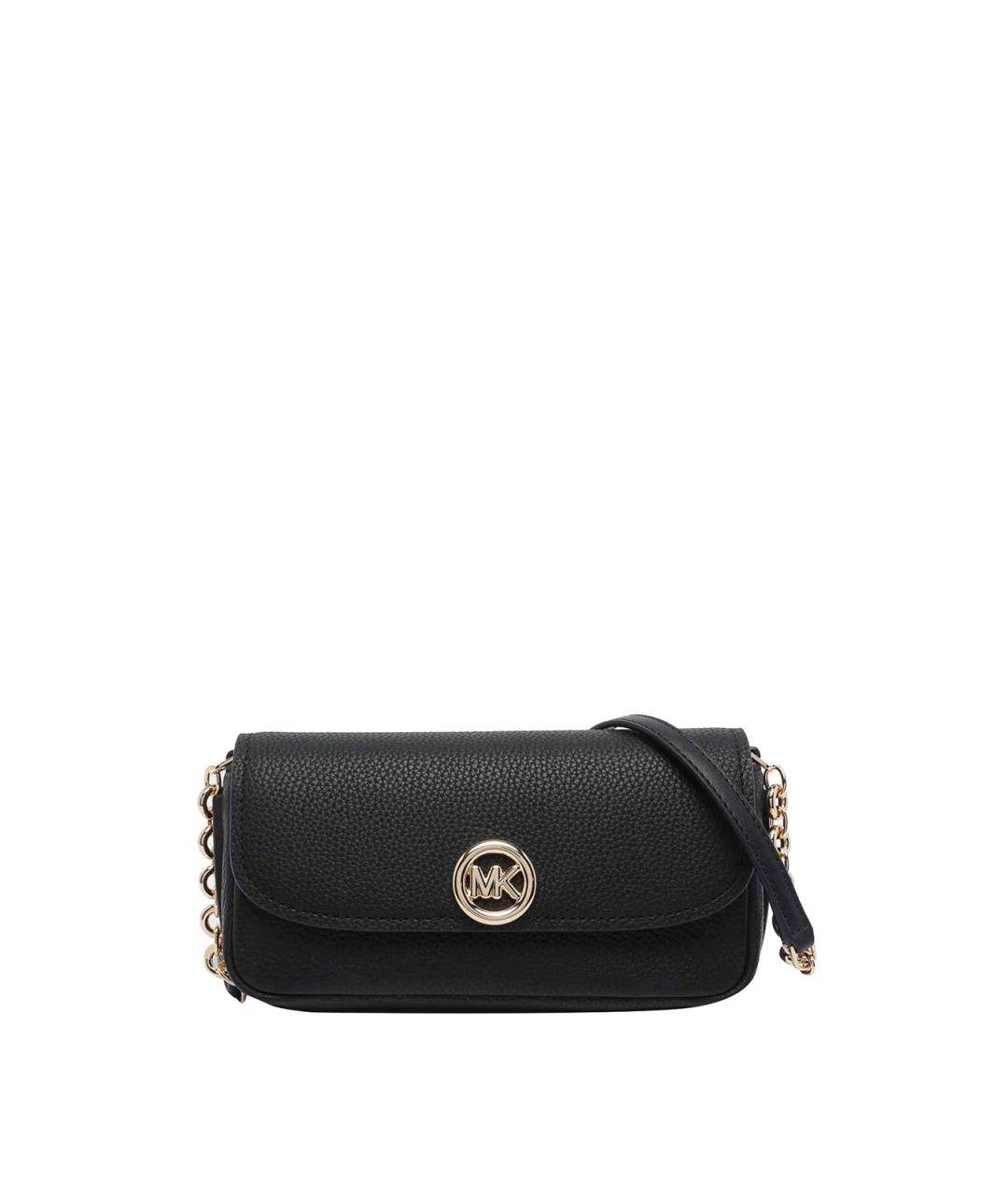 MICHAEL MICHAEL KORS Черная кожаная сумка через плечо, фото 1