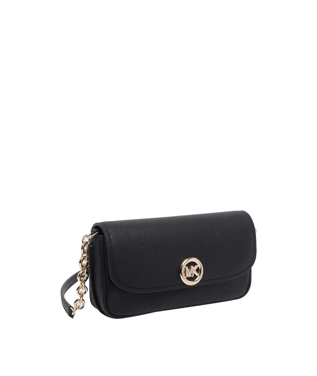 MICHAEL MICHAEL KORS Черная кожаная сумка через плечо, фото 2
