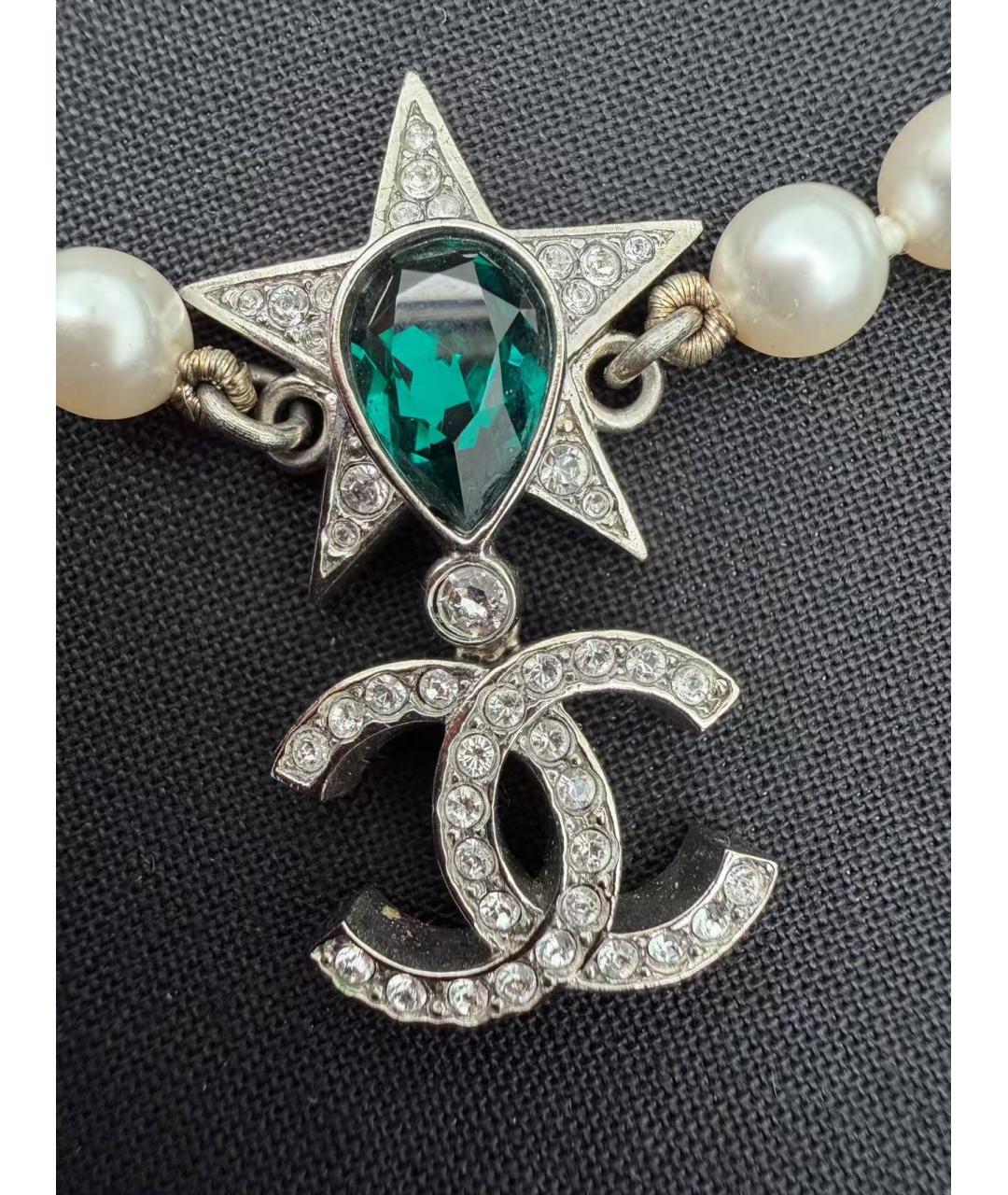 CHANEL Белое жемчужное колье, фото 4