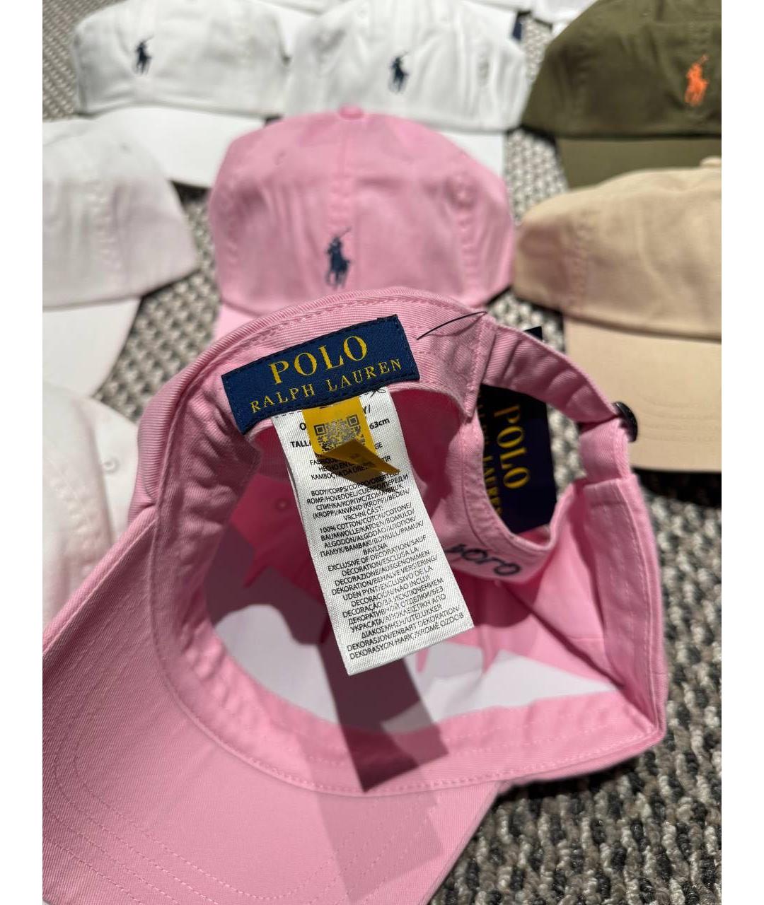 POLO RALPH LAUREN Розовая хлопковая кепка/бейсболка, фото 5