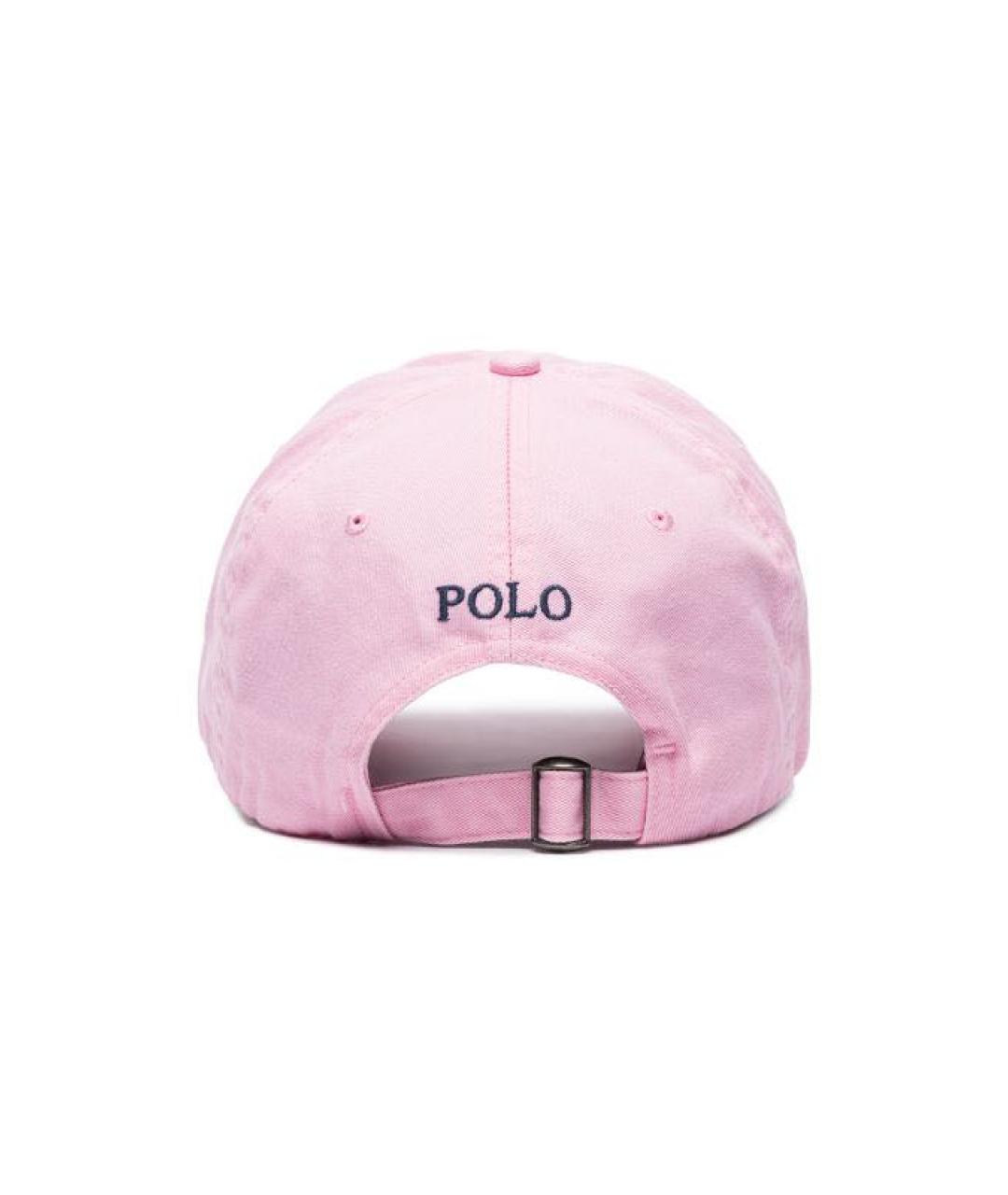POLO RALPH LAUREN Розовая хлопковая кепка/бейсболка, фото 2