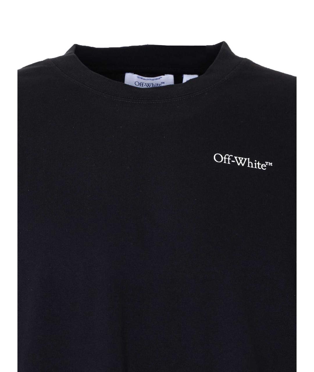 OFF-WHITE Черная хлопковая футболка, фото 4