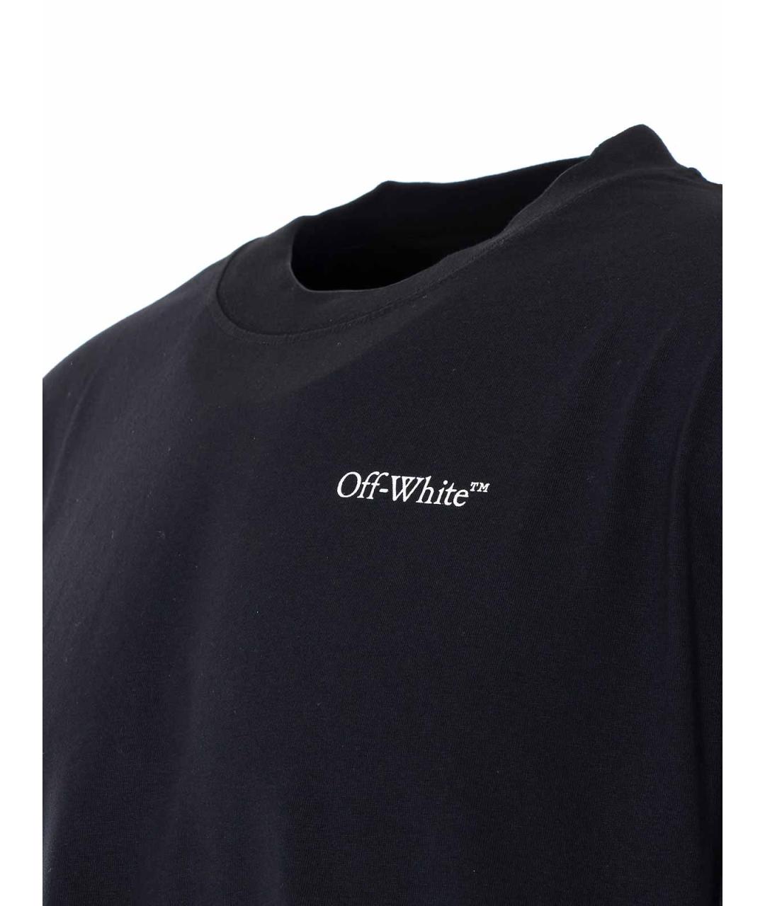 OFF-WHITE Черная хлопковая футболка, фото 3