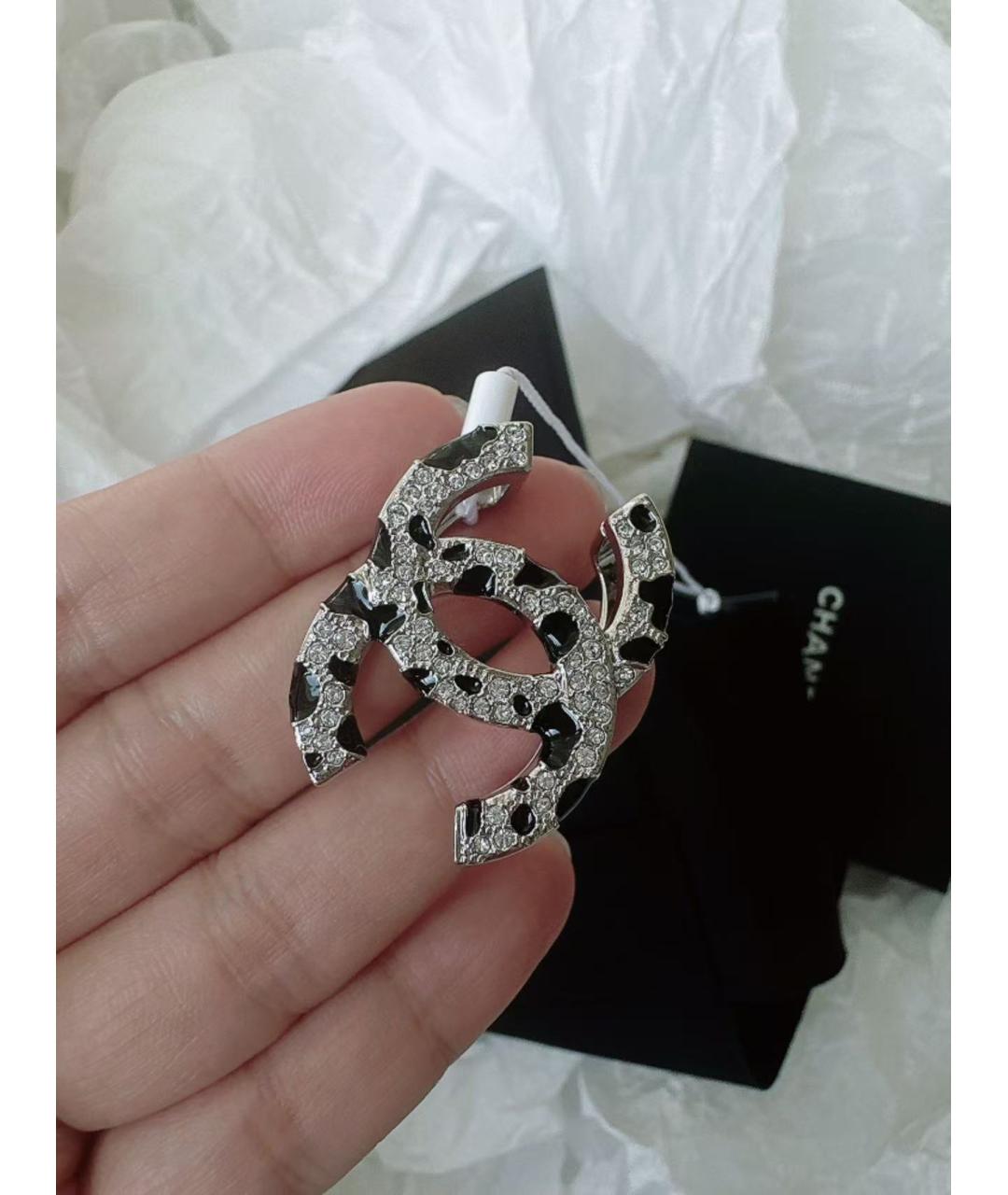 CHANEL Серебряная металлическая булавка / брошь, фото 3