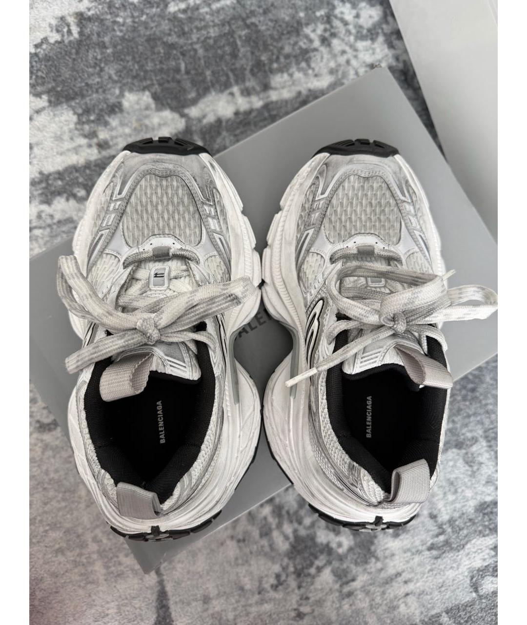 BALENCIAGA Белые текстильные кроссовки, фото 3