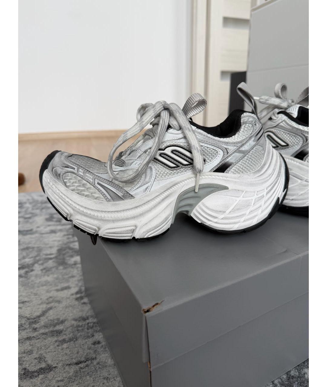 BALENCIAGA Белые текстильные кроссовки, фото 9