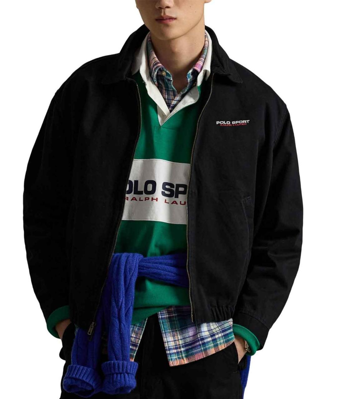 POLO RALPH LAUREN Черная хлопковая куртка, фото 3