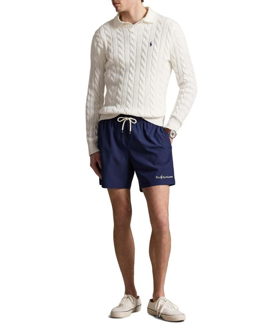 POLO RALPH LAUREN Синие полиэстеровые плавки, фото 2