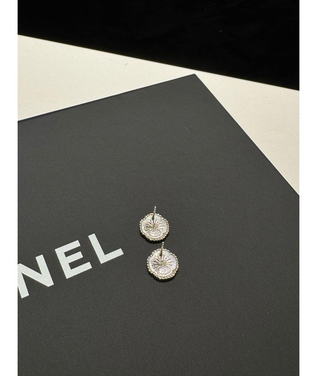 CHANEL Серебряные металлические серьги, фото 2