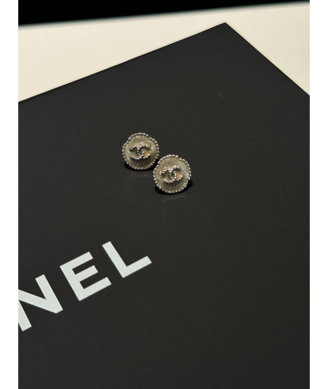 CHANEL Серебряные металлические серьги, фото 4