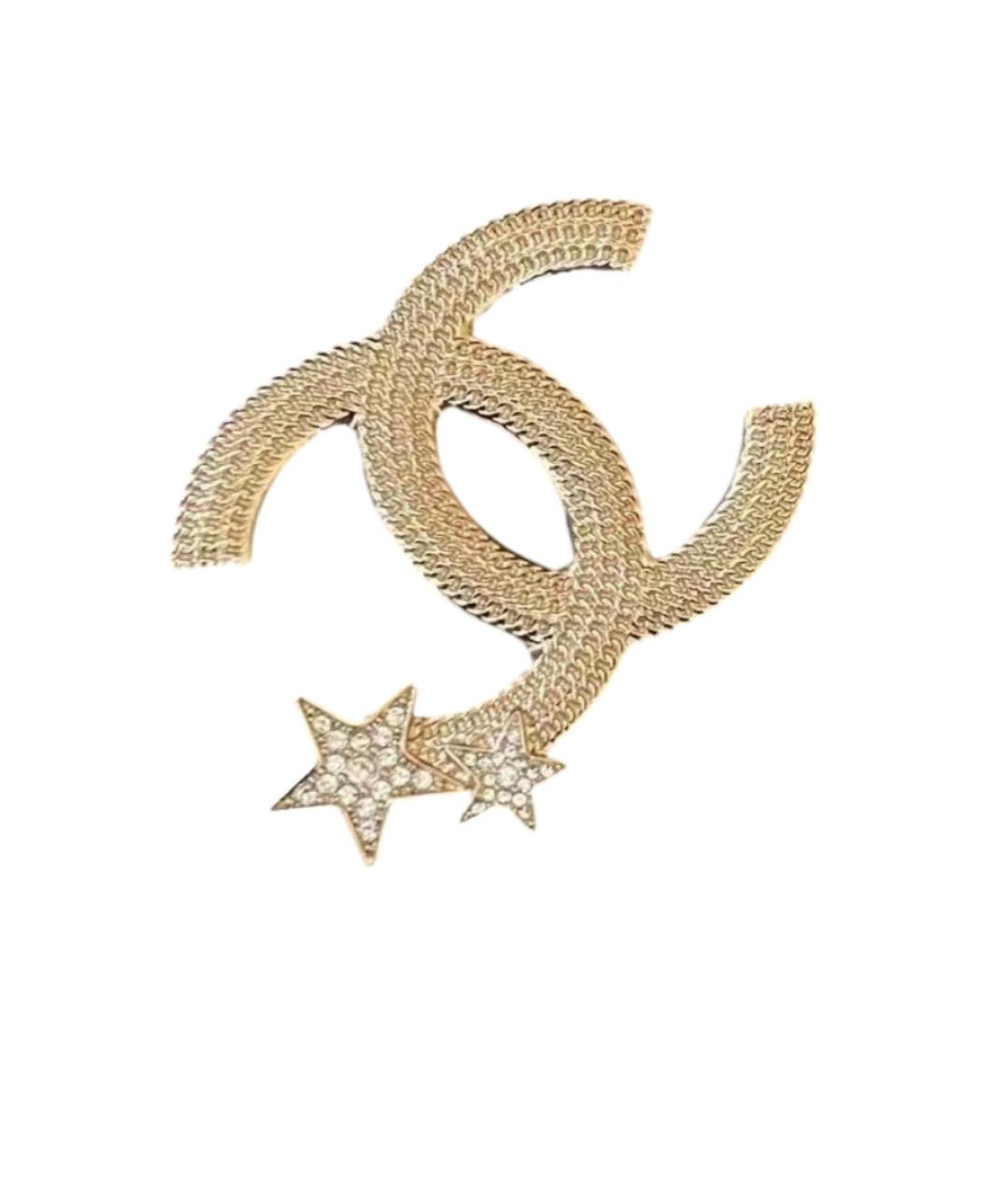 CHANEL Золотая металлическая булавка / брошь, фото 5