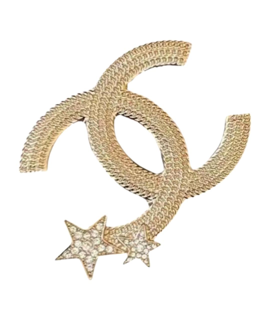 CHANEL Золотая металлическая булавка / брошь, фото 1