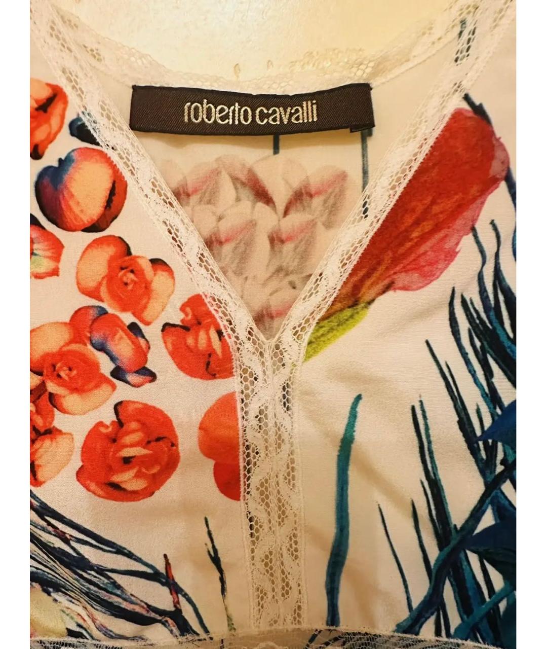 ROBERTO CAVALLI Мульти шелковая майка, фото 2