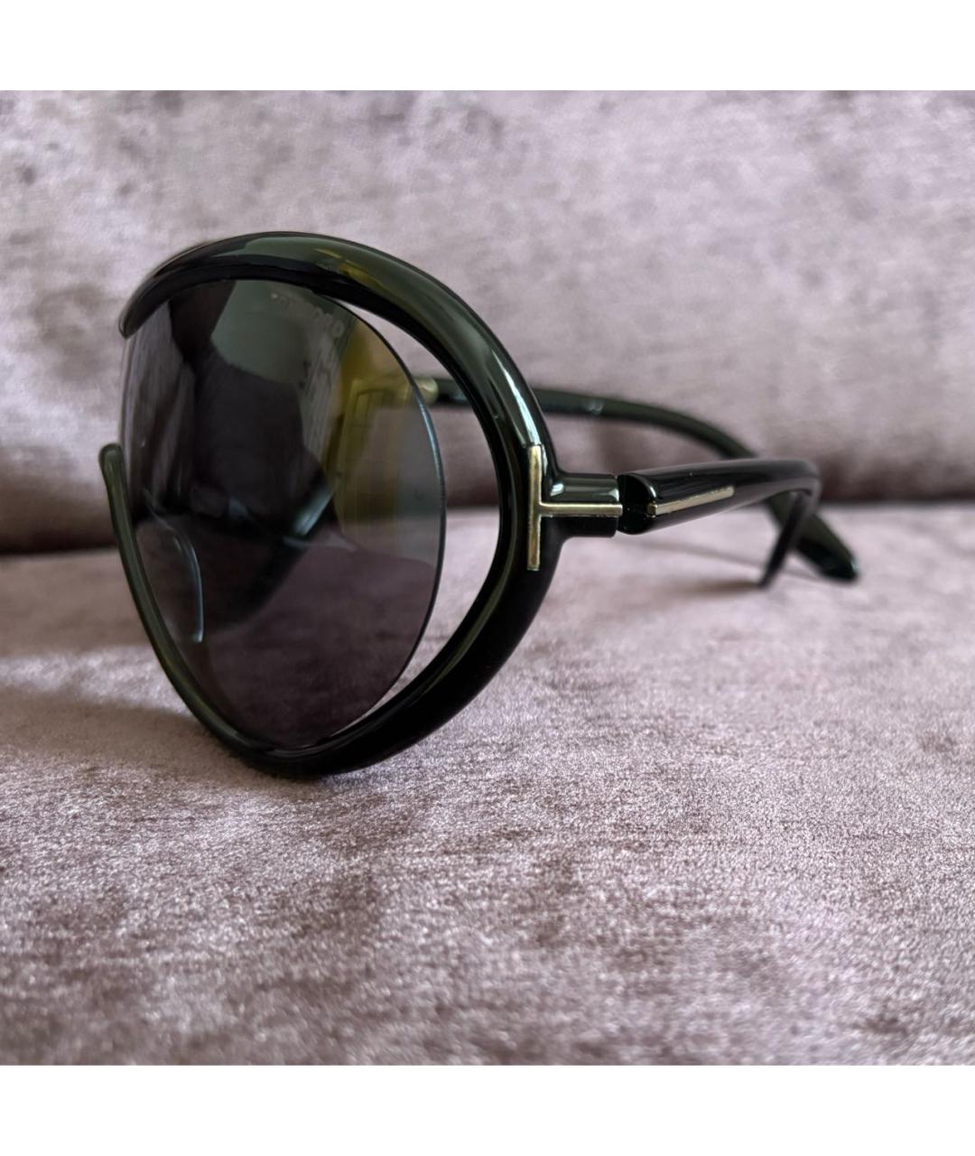 TOM FORD Черные пластиковые солнцезащитные очки, фото 3