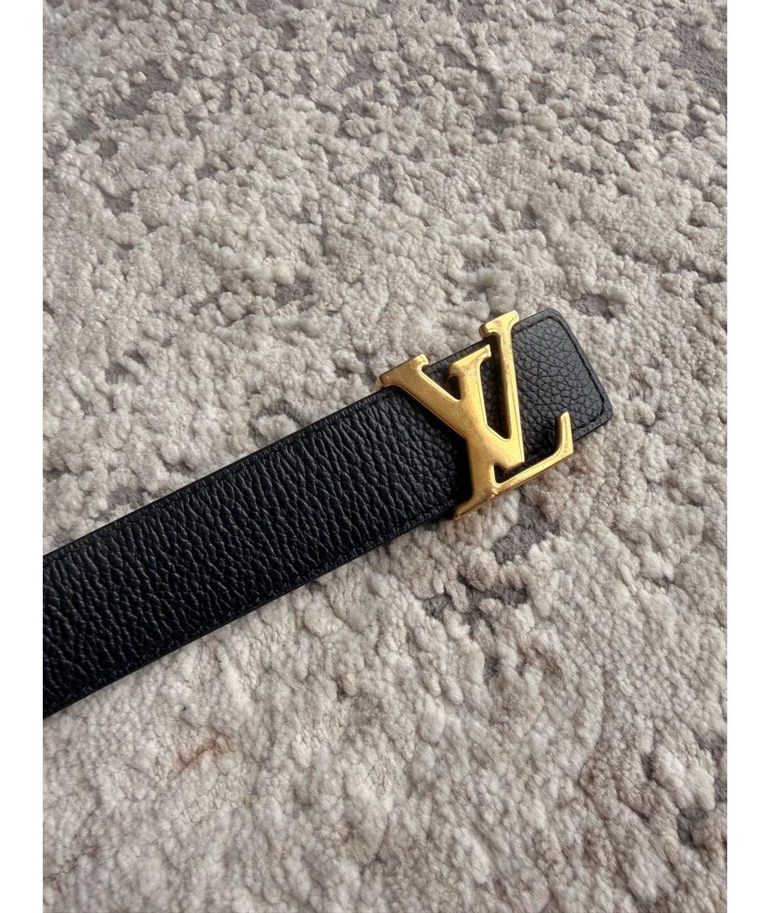 LOUIS VUITTON Коричневый кожаный ремень, фото 4