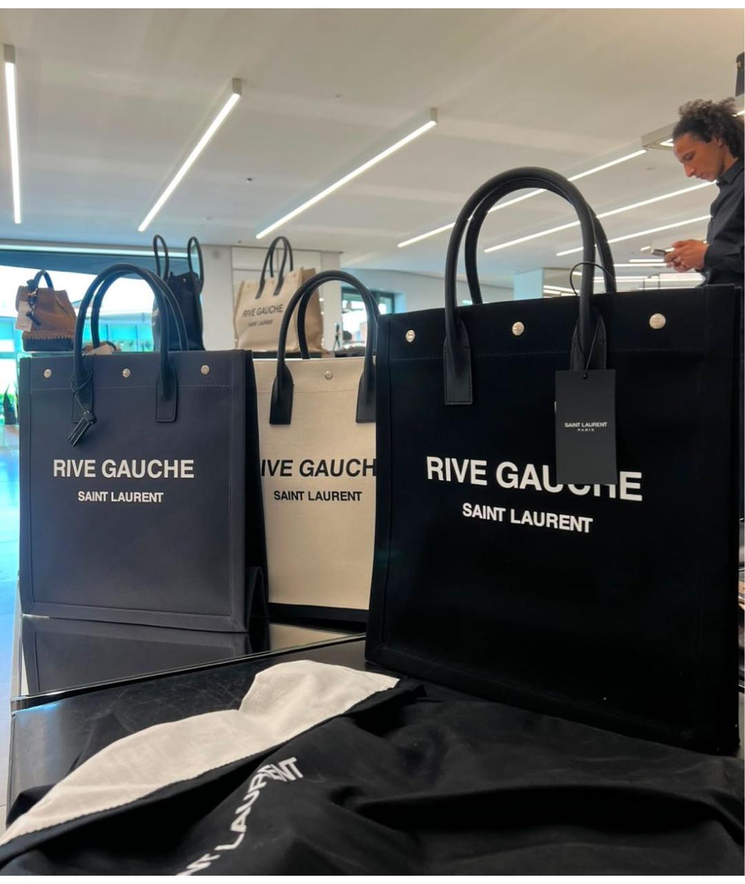 SAINT LAURENT Черная сумка тоут, фото 7