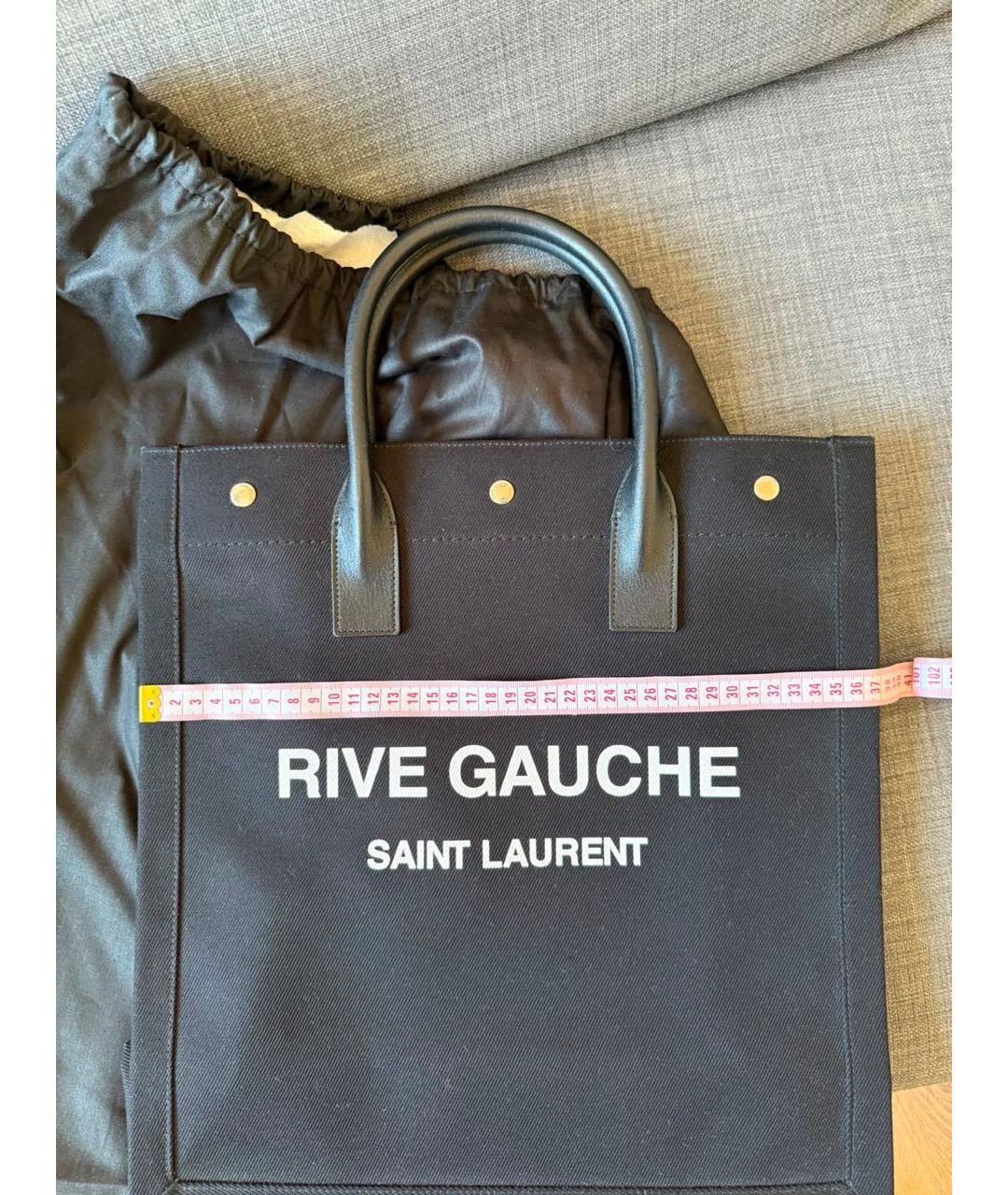 SAINT LAURENT Черная сумка тоут, фото 5
