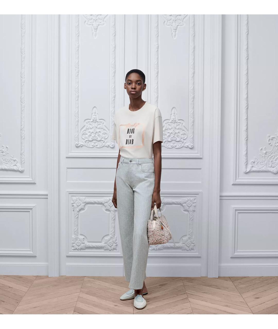 CHRISTIAN DIOR Белая хлопковая футболка, фото 2
