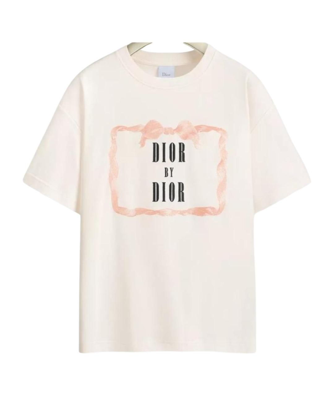 CHRISTIAN DIOR Белая хлопковая футболка, фото 1