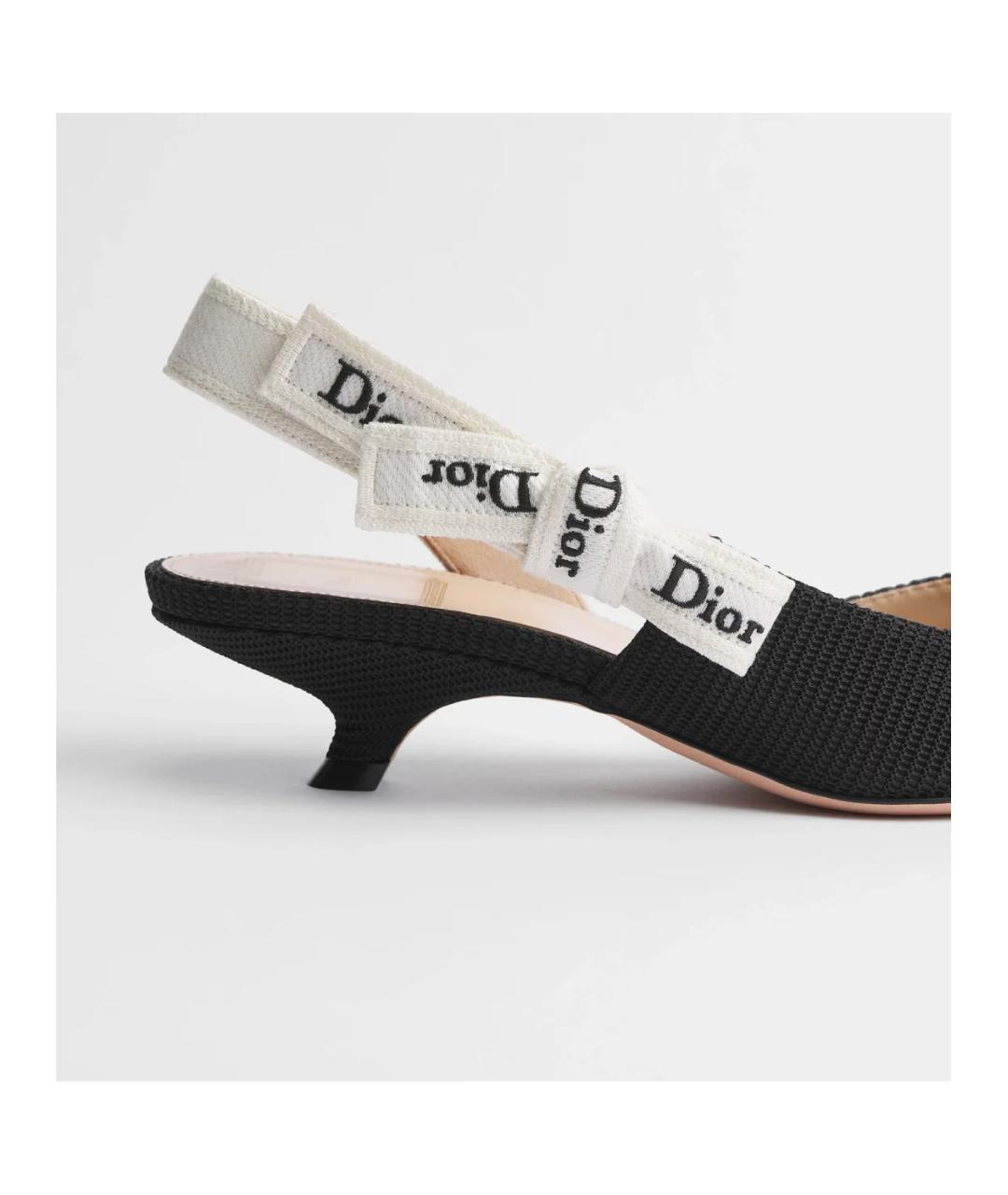 CHRISTIAN DIOR Черные текстильные туфли, фото 5