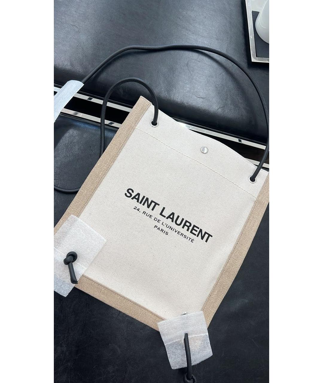 SAINT LAURENT Бежевый рюкзак, фото 7